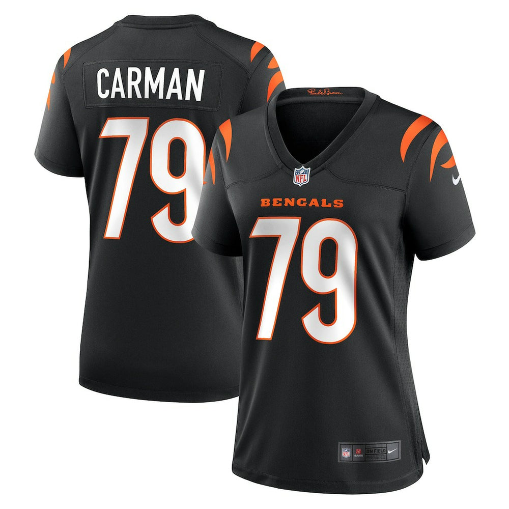 NFL Jackson Carman Cincinnati Bengals Women's Game Jersey - Black