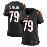NFL Jackson Carman Cincinnati Bengals Women's Game Jersey - Black