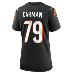 NFL Jackson Carman Cincinnati Bengals Women's Game Jersey - Black