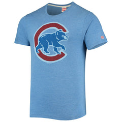 Chicago Cubs Homage Hand-Drawn Logo Tri-Blend T-Shirt - Royal T-shirts