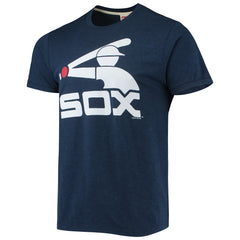 Chicago White Sox Homage Hand-Drawn Logo Tri-Blend T-Shirt - Navy T-shirts