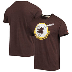 San Diego Padres Homage Hand-Drawn Logo Tri-Blend T-Shirt - Brown T-shirts