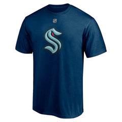 NHL Philipp Grubauer Seattle Kraken Fanatics Authentic Stack Name & Number T-Shirt - Deep Sea Blue