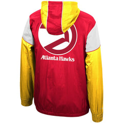 Atlanta Hawks Hardwood Classics Highlight Reel Windbreaker Half-Zip Hoodie Jacket Red/Yellow