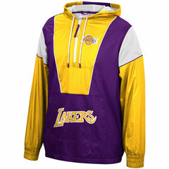 Los Angeles Lakers Hardwood Classics Highlight Reel Windbreaker Half-Zip Hoodie Jacket Purple/Gold