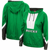 Milwaukee Bucks Women's Half-Zip Windbreaker 2.0 Hoodie Green