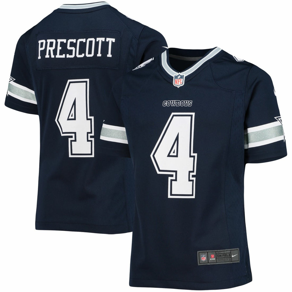 NFL Dak Prescott Dallas Cowboys Girls Youth Team Game Jersey - Navy