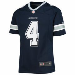 Dak Prescott Dallas Cowboys Girls Youth Team Game Jersey Navy