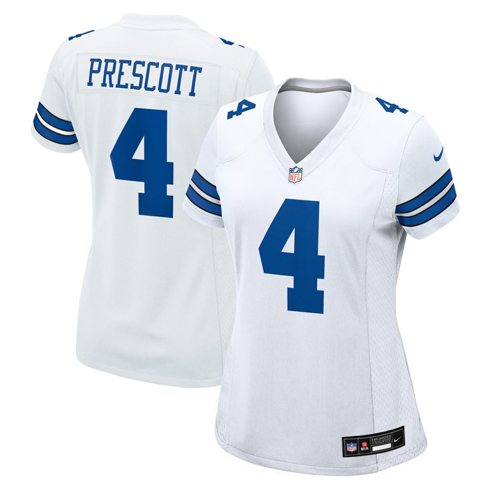 NFL Dak Prescott Dallas Cowboys Women's Team Game Jersey - White