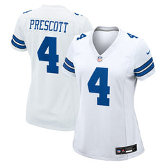 NFL Dak Prescott Dallas Cowboys Women's Team Game Jersey - White
