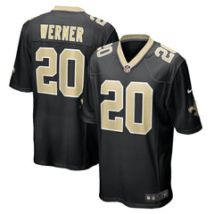 NFL Pete Werner New Orleans Saints Game Jersey - Black