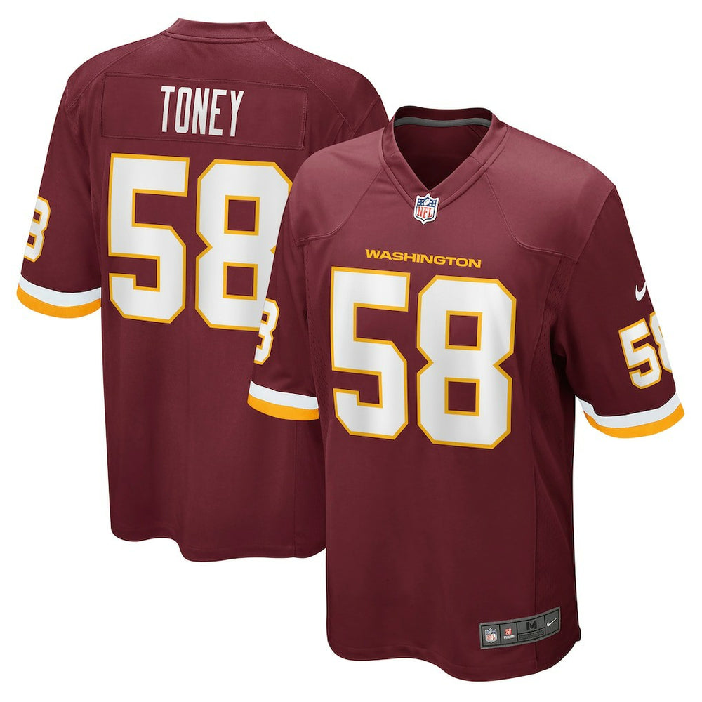 NFL Shaka Toney Washington Football Team Game Jersey - Burgundy