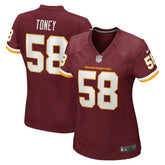 NFL Shaka Toney Washington Football Team Women's Game Jersey - Burgundy