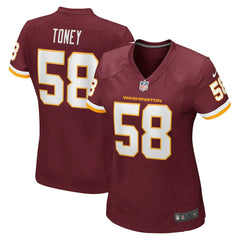 NFL Shaka Toney Washington Football Team Women's Game Jersey - Burgundy