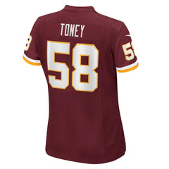 NFL Shaka Toney Washington Football Team Women's Game Jersey - Burgundy