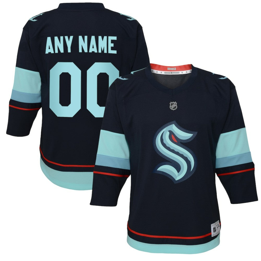 NHL Seattle Kraken Youth Home Replica Custom Jersey - Navy