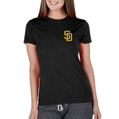 San Diego Padres Concepts Sport Women's Marathon Knit Top - Black Tops