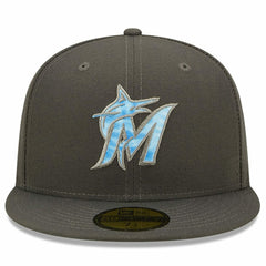 Miami Marlins New Era 2022 Father's Day On-Field 59FIFTY Fitted Hat - Graphite Hats