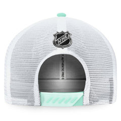 NHL Seattle Kraken Fanatics 2022 NHL Draft Authentic Pro On Stage Trucker Adjustable Hat - Navy/White