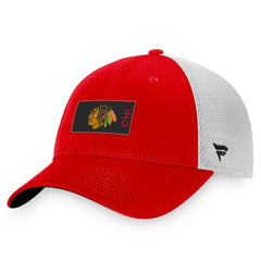 NHL Chicago Blackhawks Fanatics Authentic Pro Rink Trucker Snapback Hat - Red
