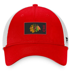 NHL Chicago Blackhawks Fanatics Authentic Pro Rink Trucker Snapback Hat - Red