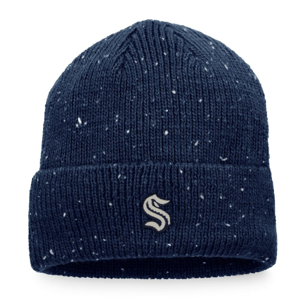 NHL Seattle Kraken Fanatics Authentic Pro Rink Pinnacle Cuffed Knit Hat - Deep Sea Blue