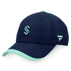 NHL Seattle Kraken Fanatics Authentic Pro Rink Pinnacle Adjustable Hat - Deep Sea Blue