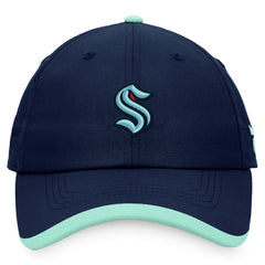 NHL Seattle Kraken Fanatics Authentic Pro Rink Pinnacle Adjustable Hat - Deep Sea Blue