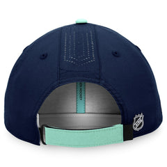 NHL Seattle Kraken Fanatics Authentic Pro Rink Pinnacle Adjustable Hat - Deep Sea Blue