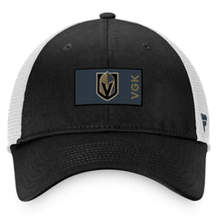 NHL Vegas Golden Knights Fanatics Authentic Pro Rink Trucker Snapback Hat - Black/White