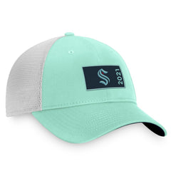 NHL Seattle Kraken Fanatics Authentic Pro Rink Trucker Snapback Hat - Light Blue/White