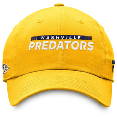 NHL Nashville Predators Fanatics Authentic Pro Rink Adjustable Hat - Gold