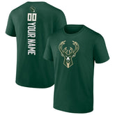 Milwaukee Bucks Personalized Playmaker Team T-Shirt Hunter Green