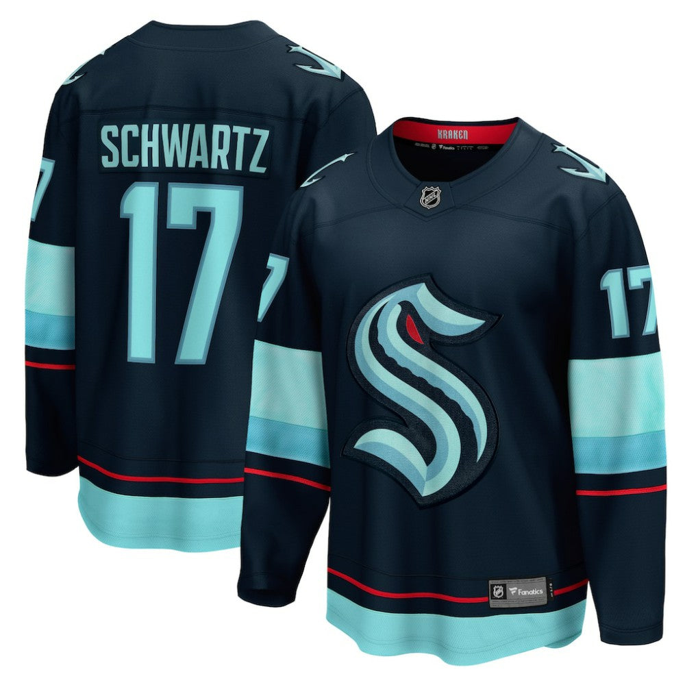 NHL Jaden Schwartz Seattle Kraken Fanatics Home Breakaway Player Jersey - Navy
