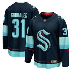 NHL Philipp Grubauer Seattle Kraken Fanatics Home Breakaway Player Jersey - Navy