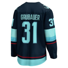 NHL Philipp Grubauer Seattle Kraken Fanatics Home Breakaway Player Jersey - Navy