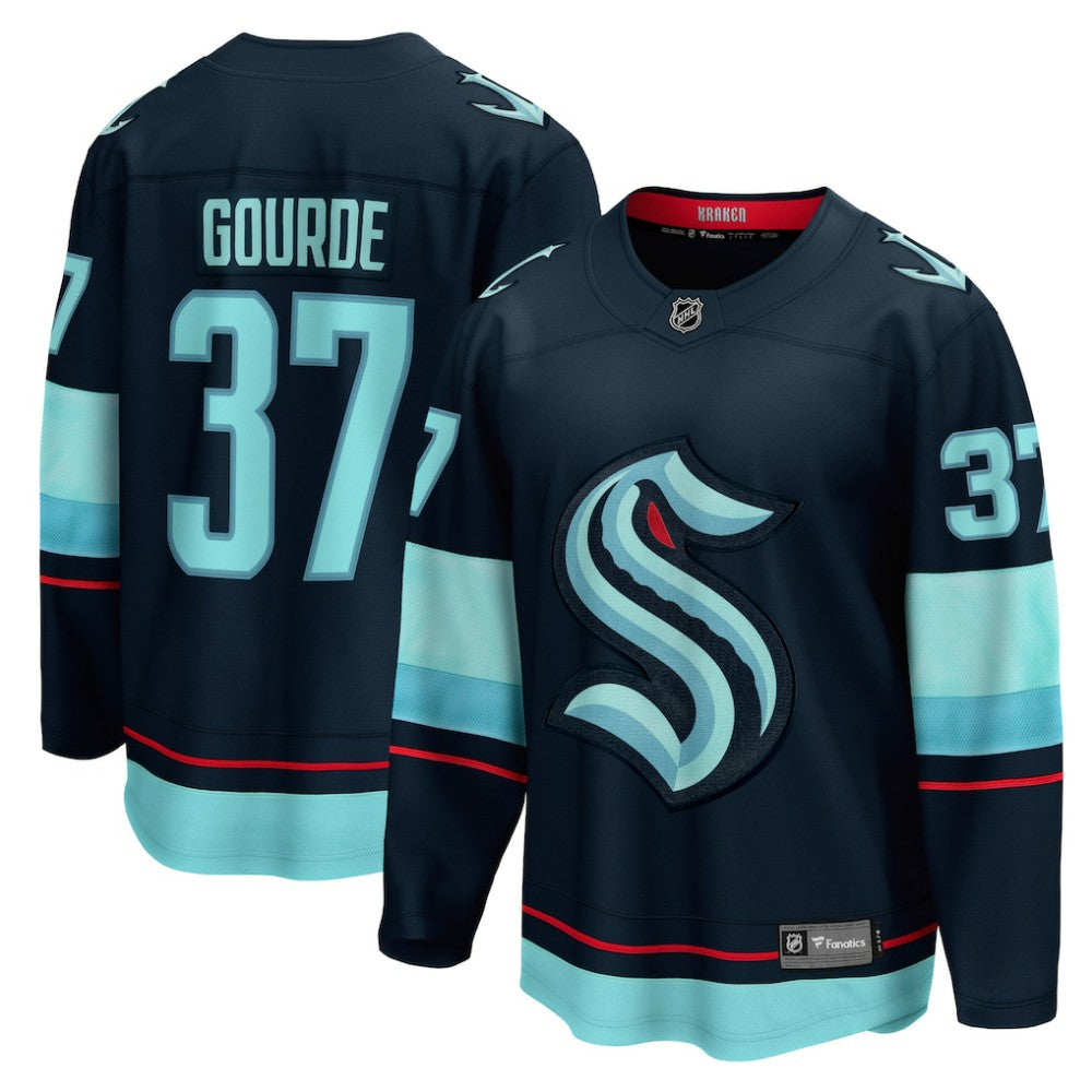 NHL Yanni Gourde Seattle Kraken Fanatics Home Breakaway Player Jersey - Deep Sea Blue