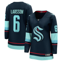 NHL Adam Larsson Seattle Kraken Fanatics Women's Home Breakaway Player Jersey - Deep Sea Blue