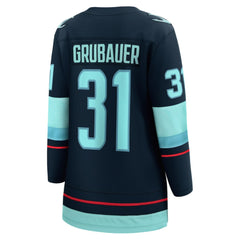 NHL Philipp Grubauer Seattle Kraken Fanatics Women's Home Breakaway Player Jersey - Navy