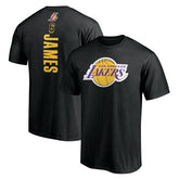 LeBron James Los Angeles Lakers #6 Playmaker Name & Number T-Shirt Black