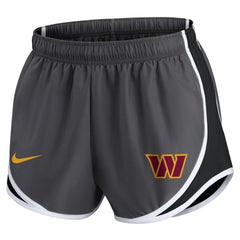 Washington Commanders Women's Team Logo Performance Tempo Shorts Charcoal