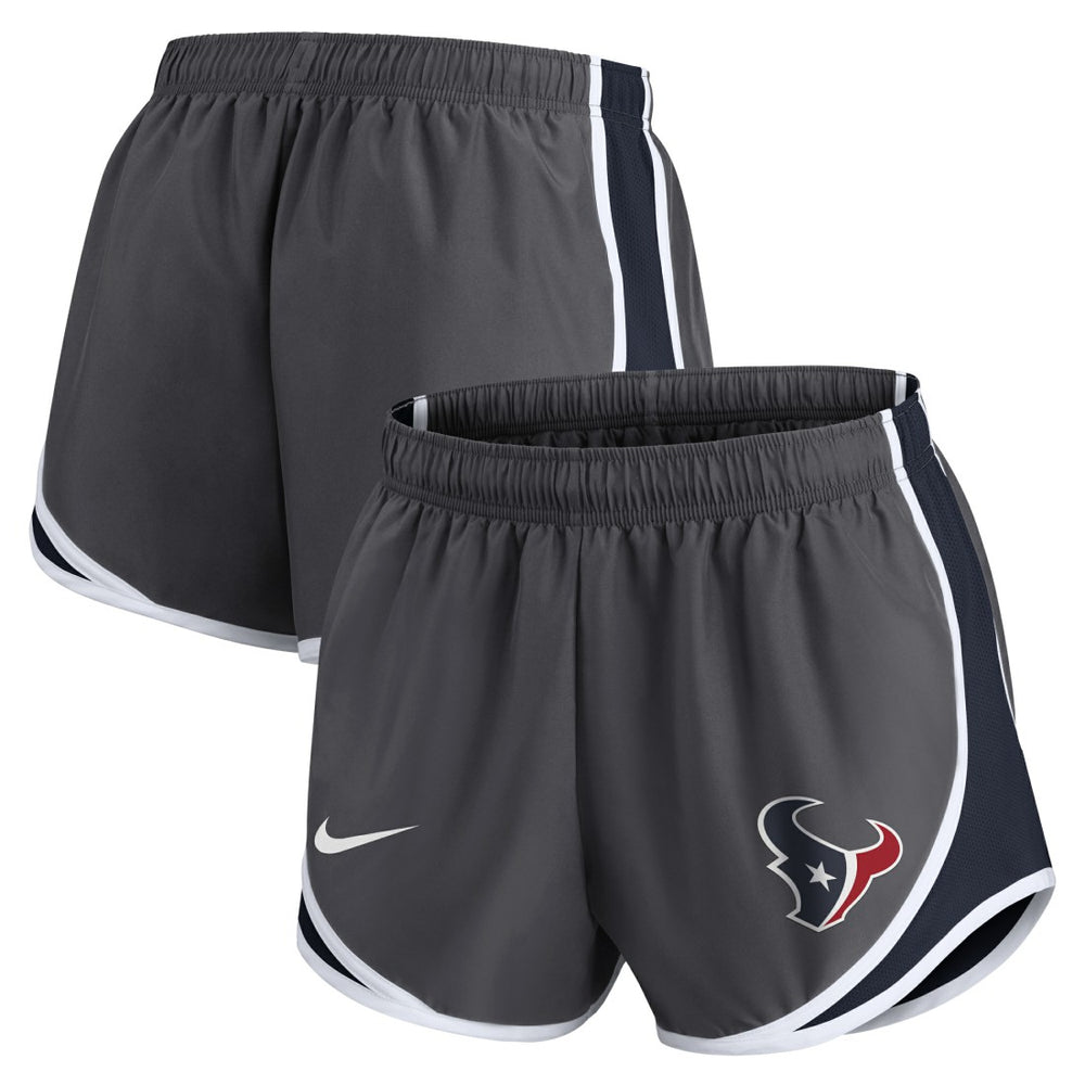 Houston Texans Women's Team Logo Performance Tempo Shorts Charcoal