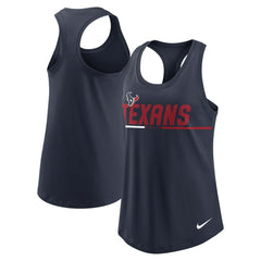 Houston Texans Women's Team Name City Tri-Blend Racerback Tank Top Navy