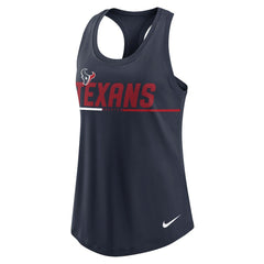 Houston Texans Women's Team Name City Tri-Blend Racerback Tank Top Navy