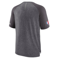 Philadelphia 76ers 2022 Noches Ene-Be-A Core Shooting Raglan T-Shirt Heathered Gray