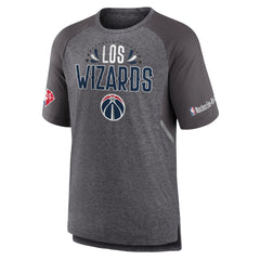 Washington Wizards 2022 Noches Ene-Be-A Core Shooting Raglan T-Shirt Heathered Gray