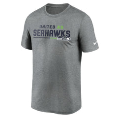 Seattle Seahawks Legend Team Shoutout Performance T-Shirt Heather Gray