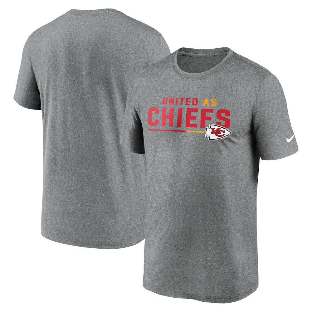 Kansas City Chiefs Legend Team Shoutout Performance T-Shirt Heather Gray