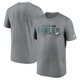 Philadelphia Eagles Legend Team Shoutout Performance T-Shirt Heather Gray