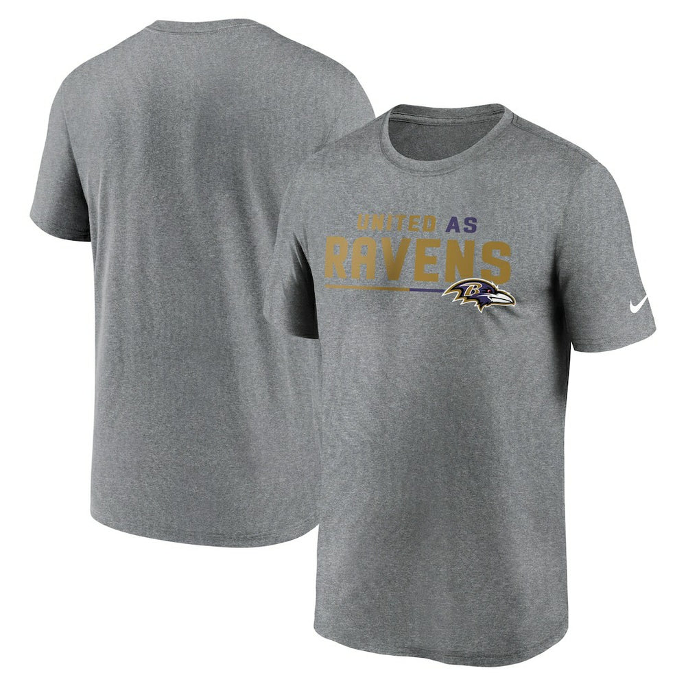 Baltimore Ravens Legend Team Shoutout Performance T-Shirt Heather Gray